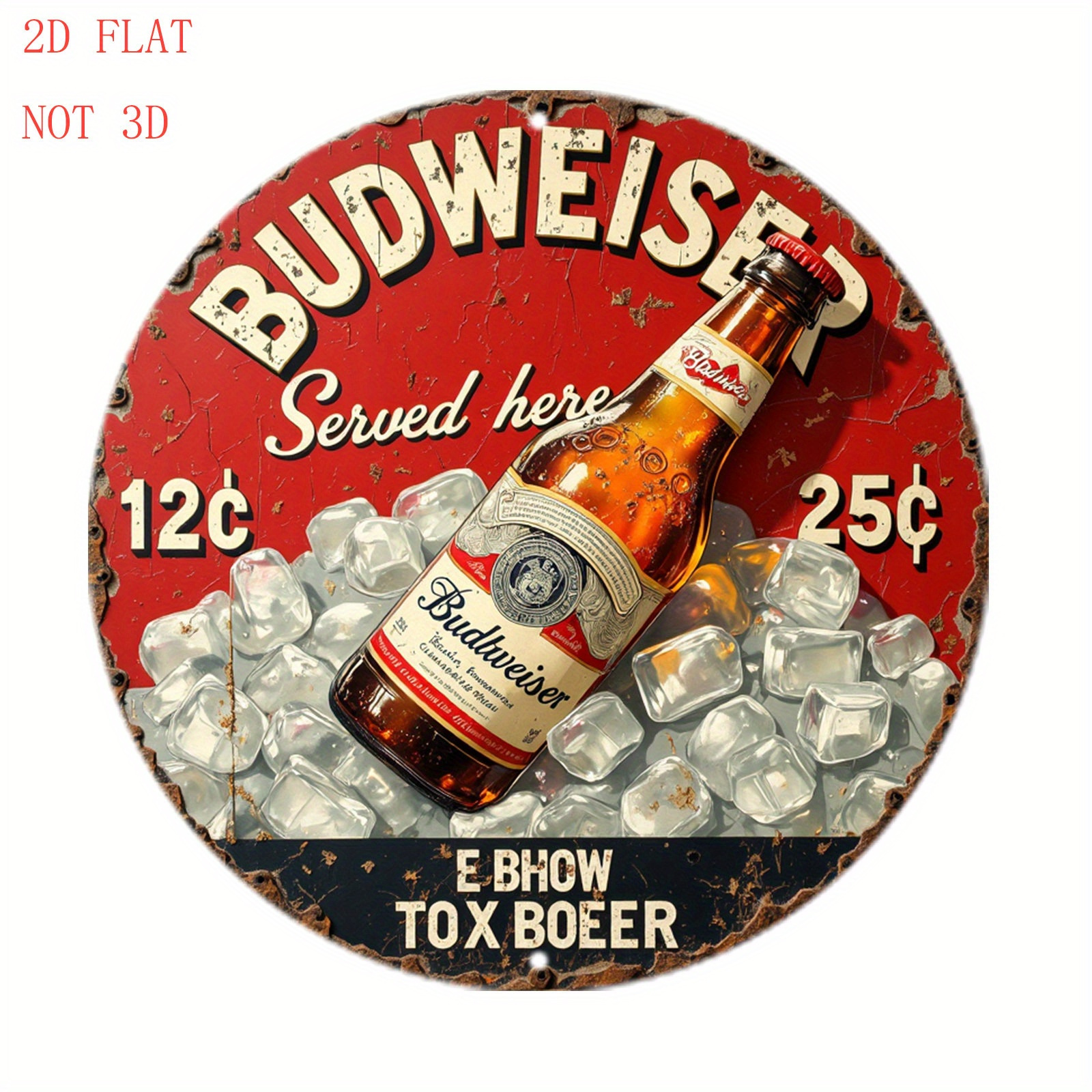 Outdoor Furniture Metal - 1pc Vintage Beer Logo Metal Wall