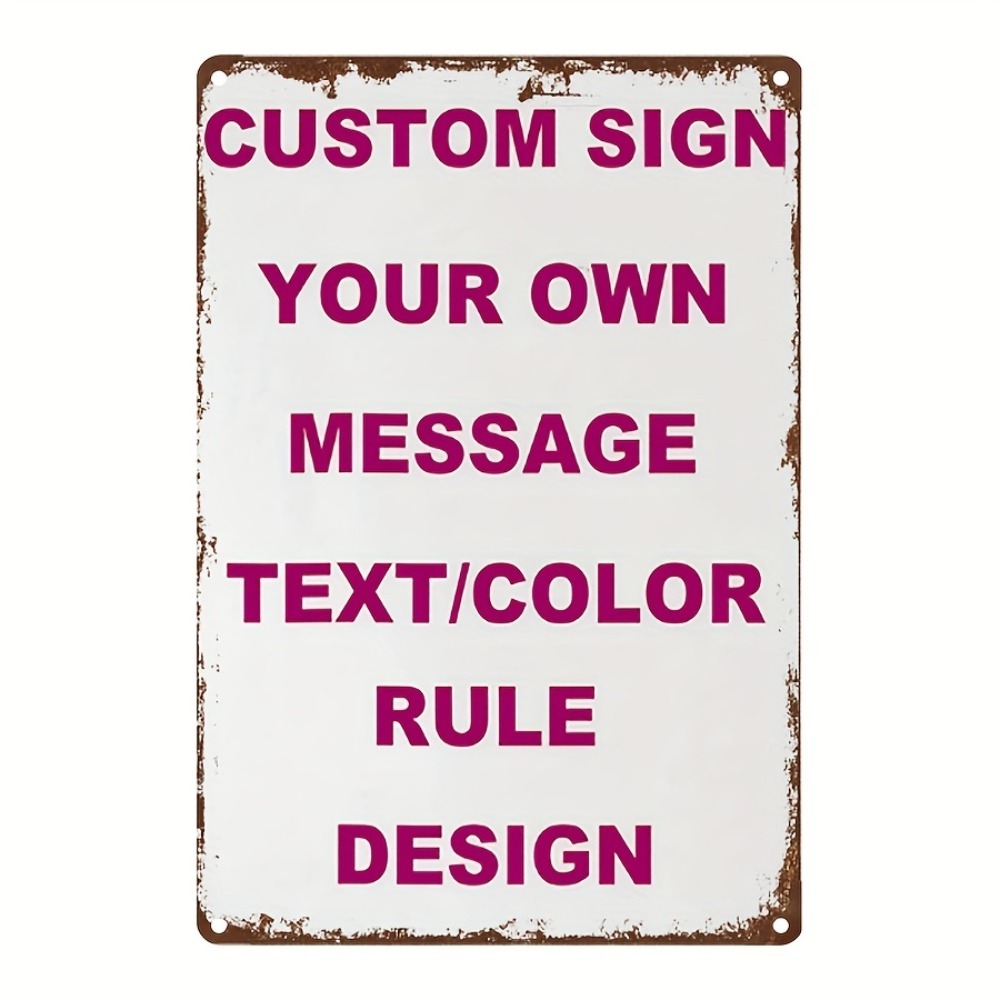 Outdoor Furniture Metal - Custom Text Photo Logo Customizable Metal
