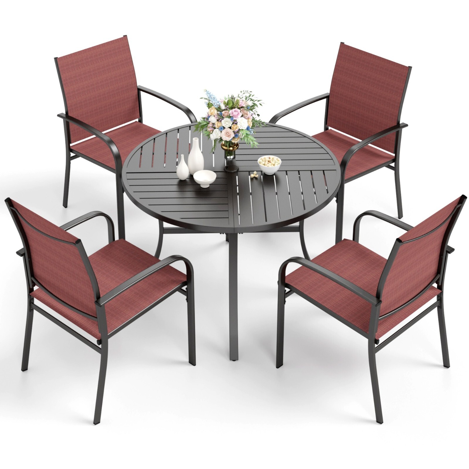 Outdoor Furniture Year Round - 5 Piece Outdoor Dining Set Patio