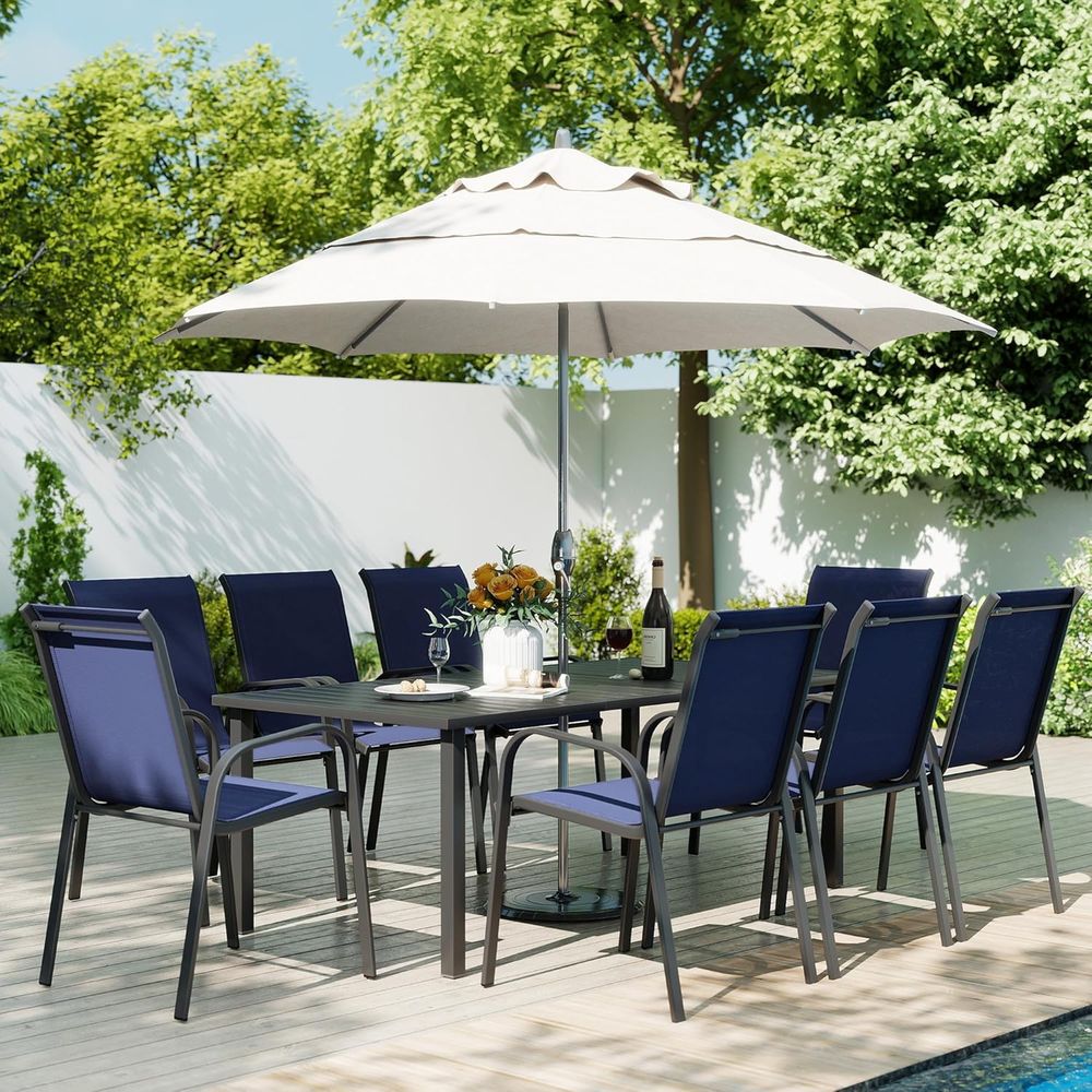 Outdoor Furniture Quick Dry - Outdoor Patio Dining Set, 8 Quick