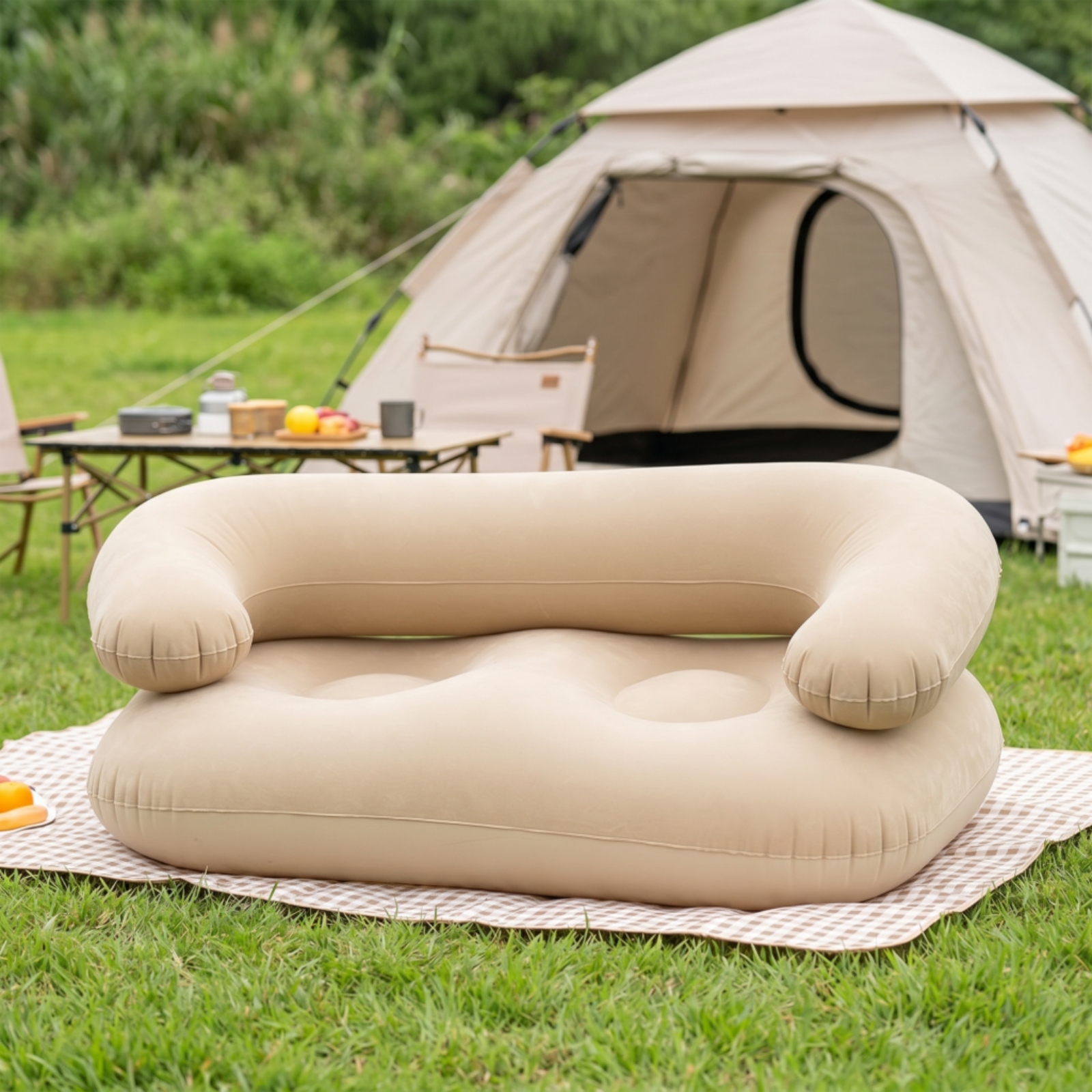 Outdoor Furniture Balcony - Inflatable Sofa Portable Inflatable Lounger Air