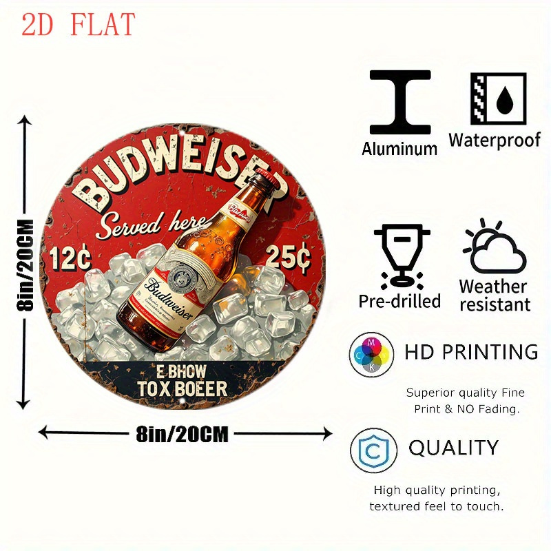 1pc Vintage Beer Logo Metal Wa - Outdoor Furniture Metal บทวิจารณ์และราคา