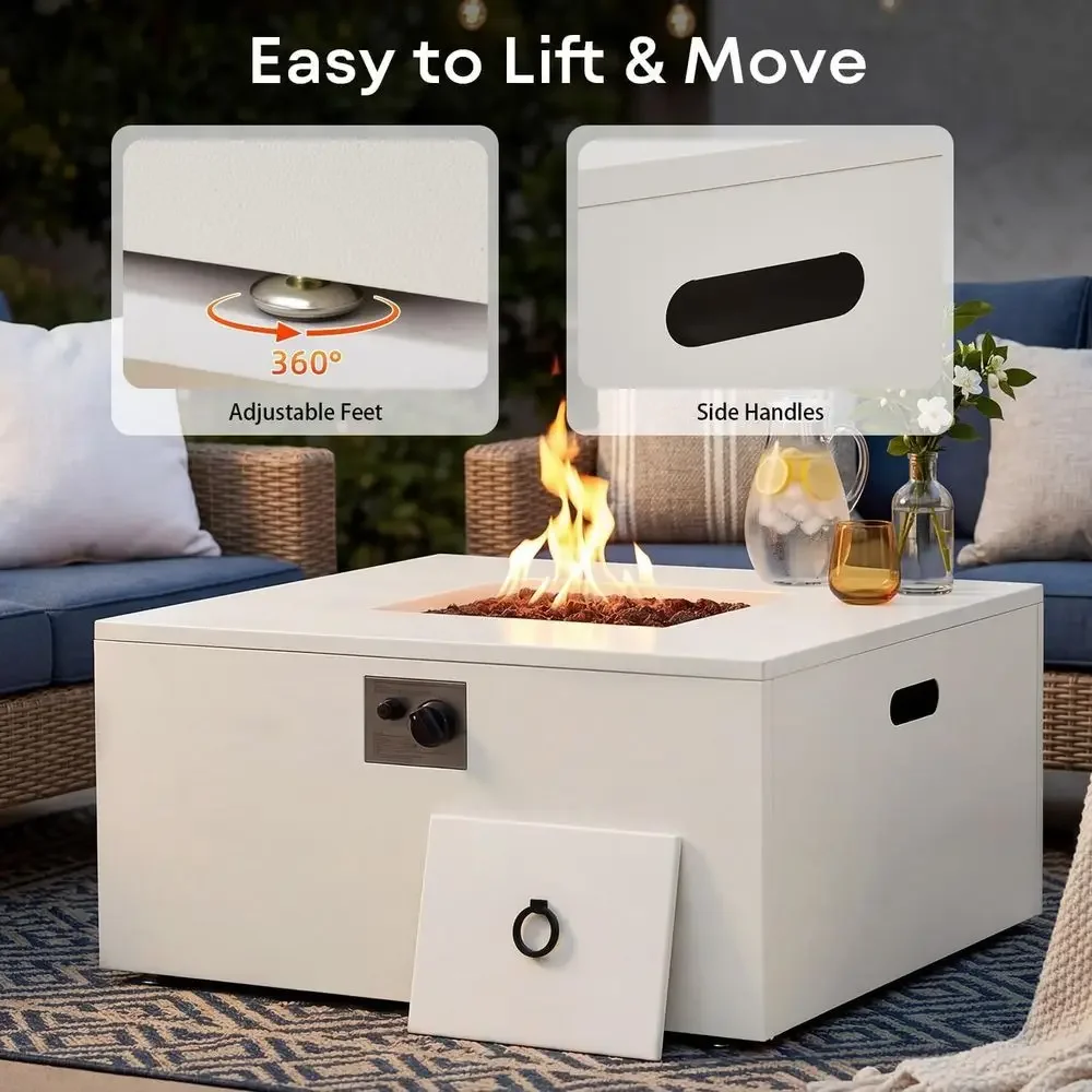 Half-Moon Curved 8-Piece Patio - Outdoor Furniture Fire Pit บทวิจารณ์และราคา