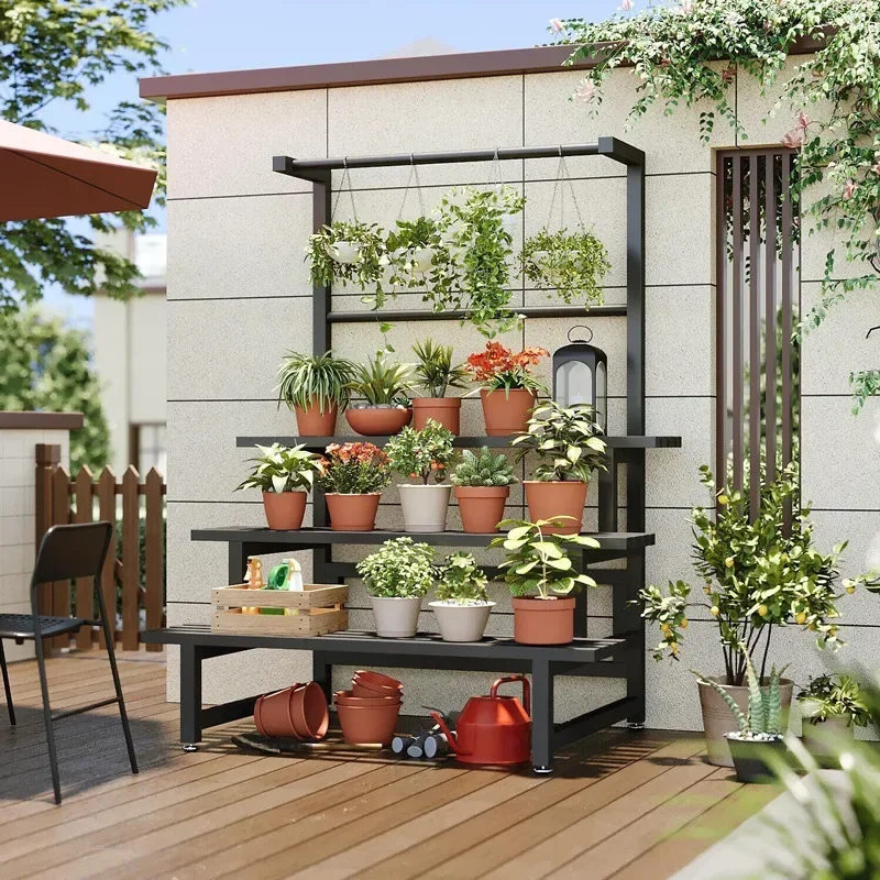 Tiered Display Plant Rack Shel - Outdoor Furniture Balcony บทวิจารณ์และราคา