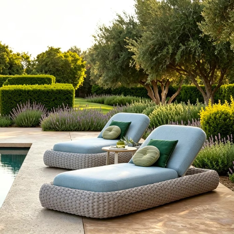 Custom Sun Lounger Hand-woven  - Outdoor Furniture Quick Dry บทวิจารณ์และราคา