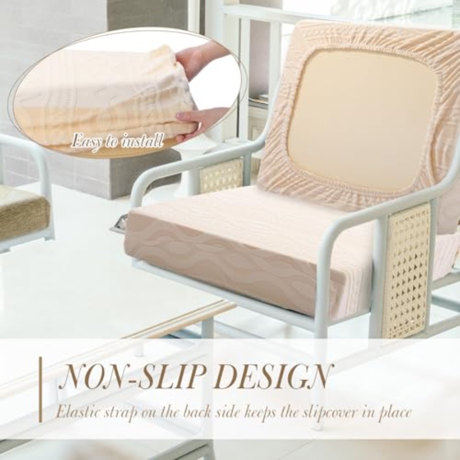 8Pcs Stretch Patio Cushion Cov - Outdoor Furniture Patio บทวิจารณ์และราคา
