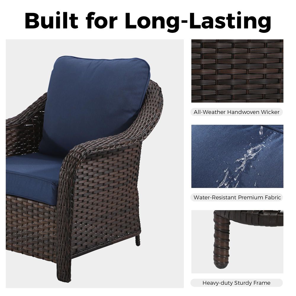 Wicker 3seat Sofa, Outdoor Con - Outdoor Furniture Rattan บทวิจารณ์และราคา