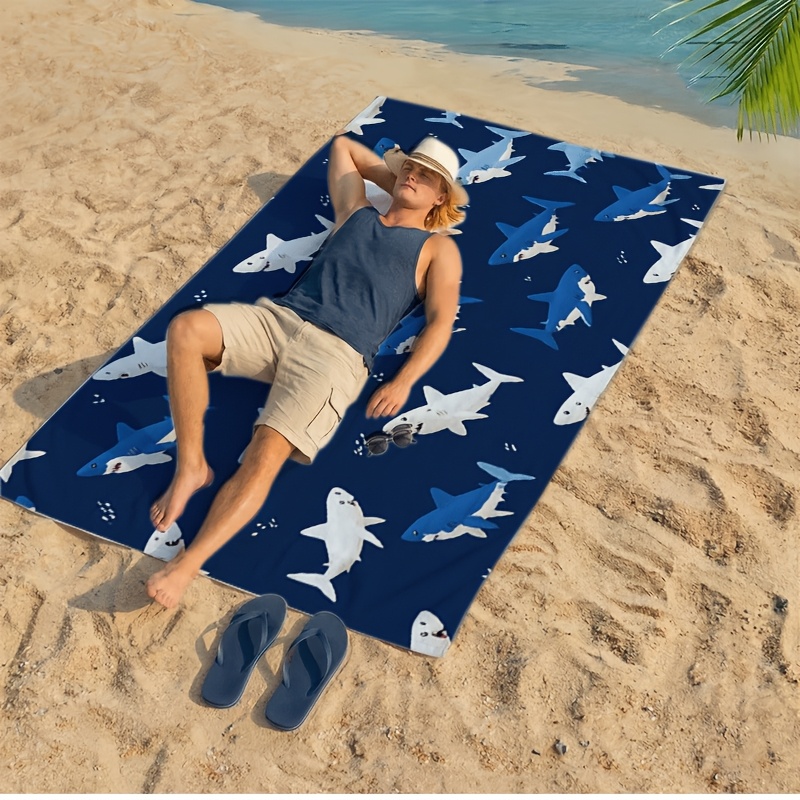 Waterproof Shark Print Beach P - Outdoor Furniture Quick Dry บทวิจารณ์และราคา