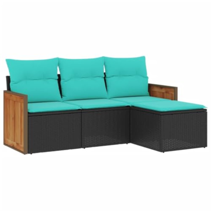 Modular Garden Sofa Set 4-Piec - Outdoor Furniture Balcony บทวิจารณ์และราคา