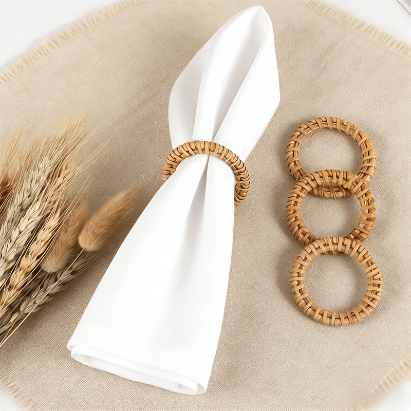 6pcs Handmade rattan napkins w - Outdoor Furniture Sale บทวิจารณ์และราคา