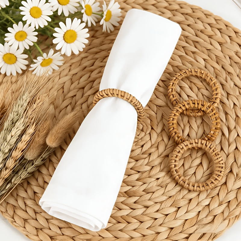 6pcs Handmade rattan napkins w - Outdoor Furniture Sale บทวิจารณ์และราคา