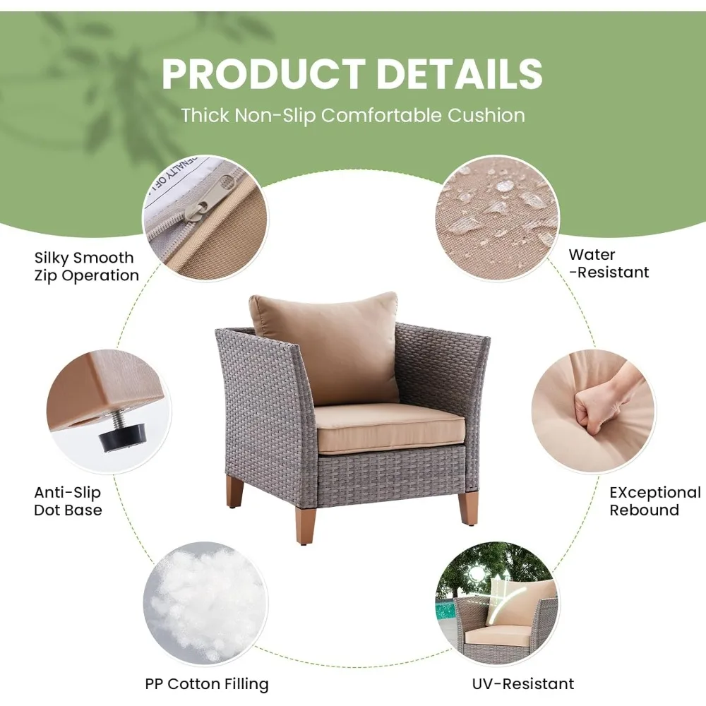 5-Piece Patio Furniture Set, O - Outdoor Furniture Loveseat บทวิจารณ์และราคา
