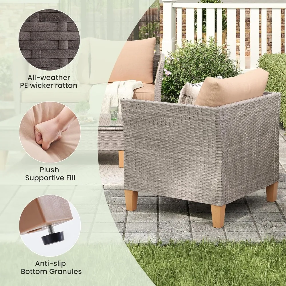 5-Piece Patio Furniture Set, O - Outdoor Furniture Loveseat บทวิจารณ์และราคา