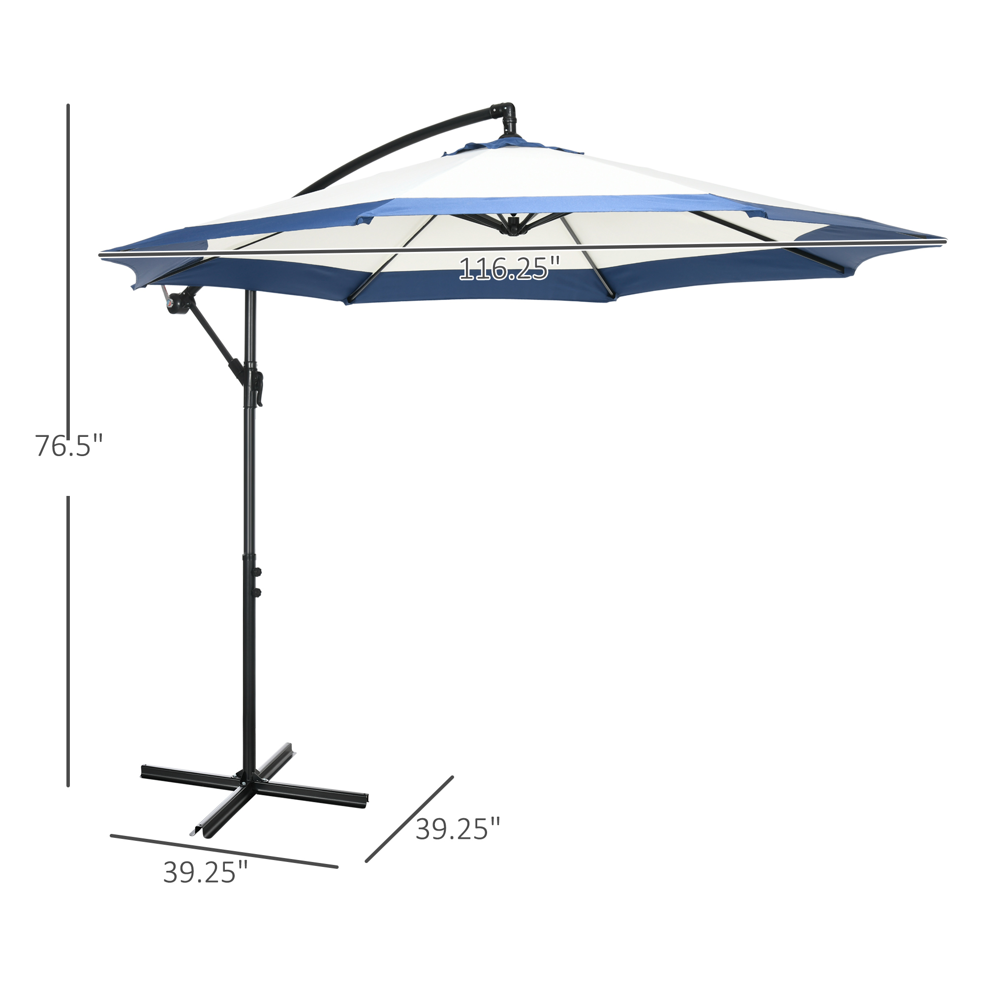 10FT Cantilever Umbrella Offse - Outdoor Furniture Year Round บทวิจารณ์และราคา