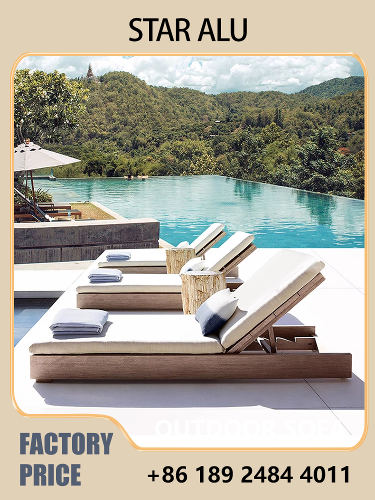 Outdoor Teak Wood Chaise Loung - Outdoor Furniture Quick Dry บทวิจารณ์และราคา