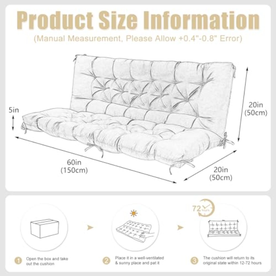 Patio Swing Cushions for Outdo - Outdoor Furniture Quick Dry บทวิจารณ์และราคา