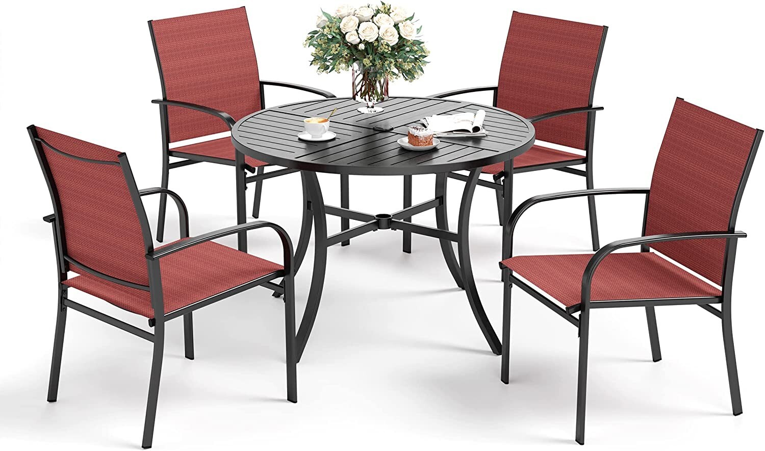 5 Piece Outdoor Dining Set Pat - Outdoor Furniture Year Round บทวิจารณ์และราคา