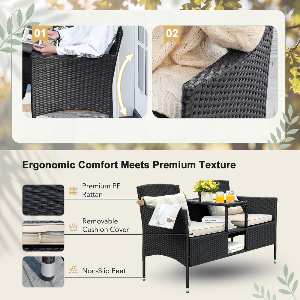 Outdoor Patio Loveseat Modern  - Outdoor Furniture Loveseat บทวิจารณ์และราคา