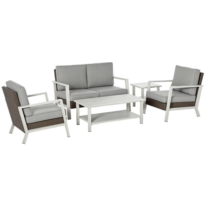 Aluminum Patio Furniture Set,  - Outdoor Furniture Loveseat บทวิจารณ์และราคา