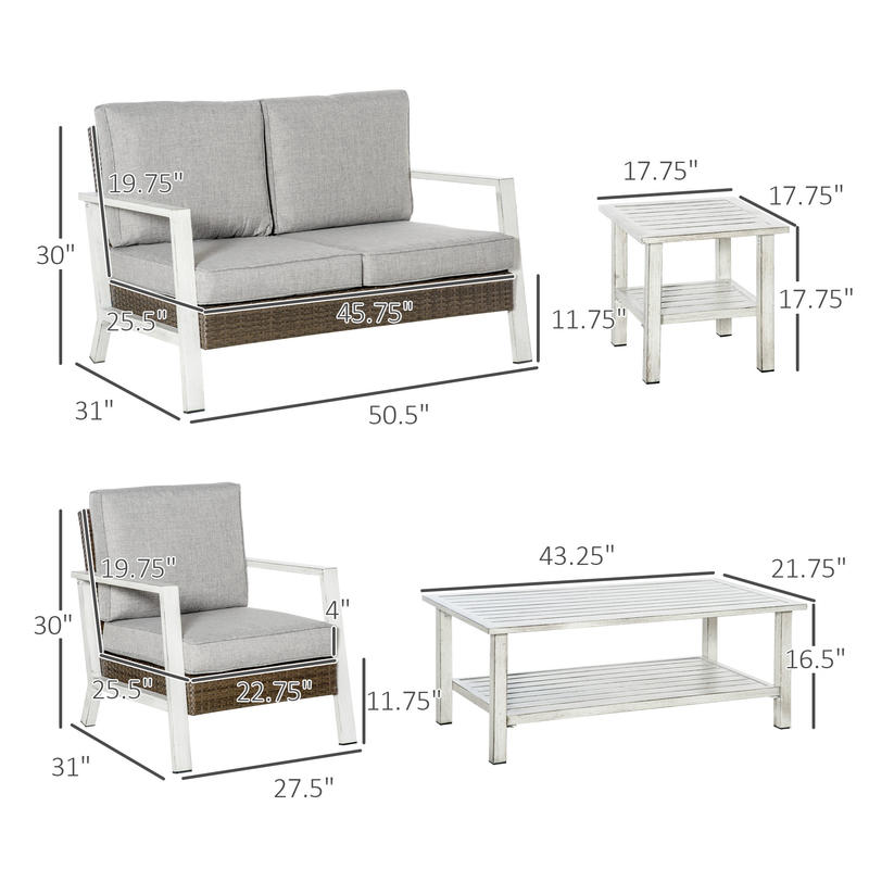Aluminum Patio Furniture Set,  - Outdoor Furniture Loveseat บทวิจารณ์และราคา
