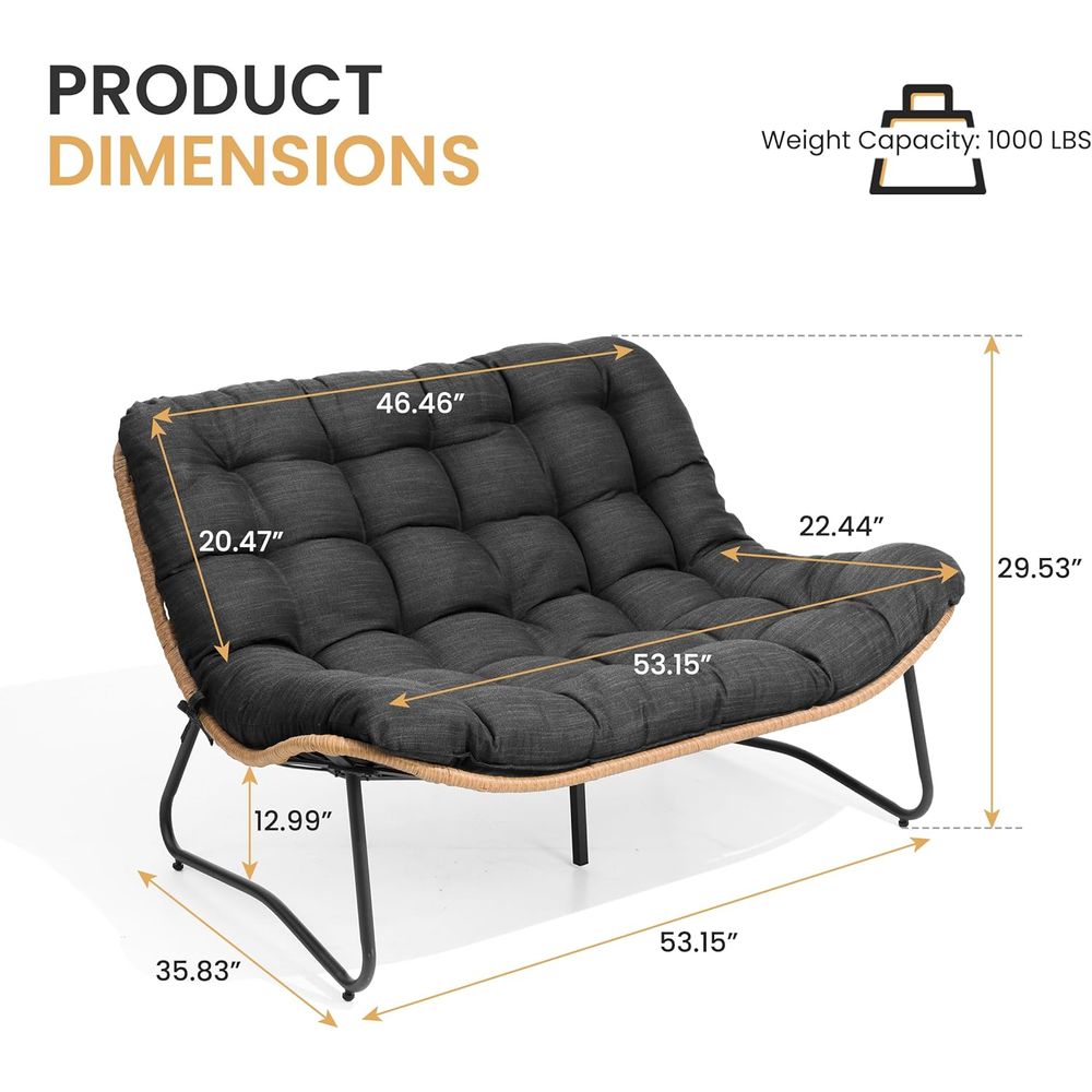 All-Weather Outdoor Loveseat S - Outdoor Furniture Loveseat บทวิจารณ์และราคา