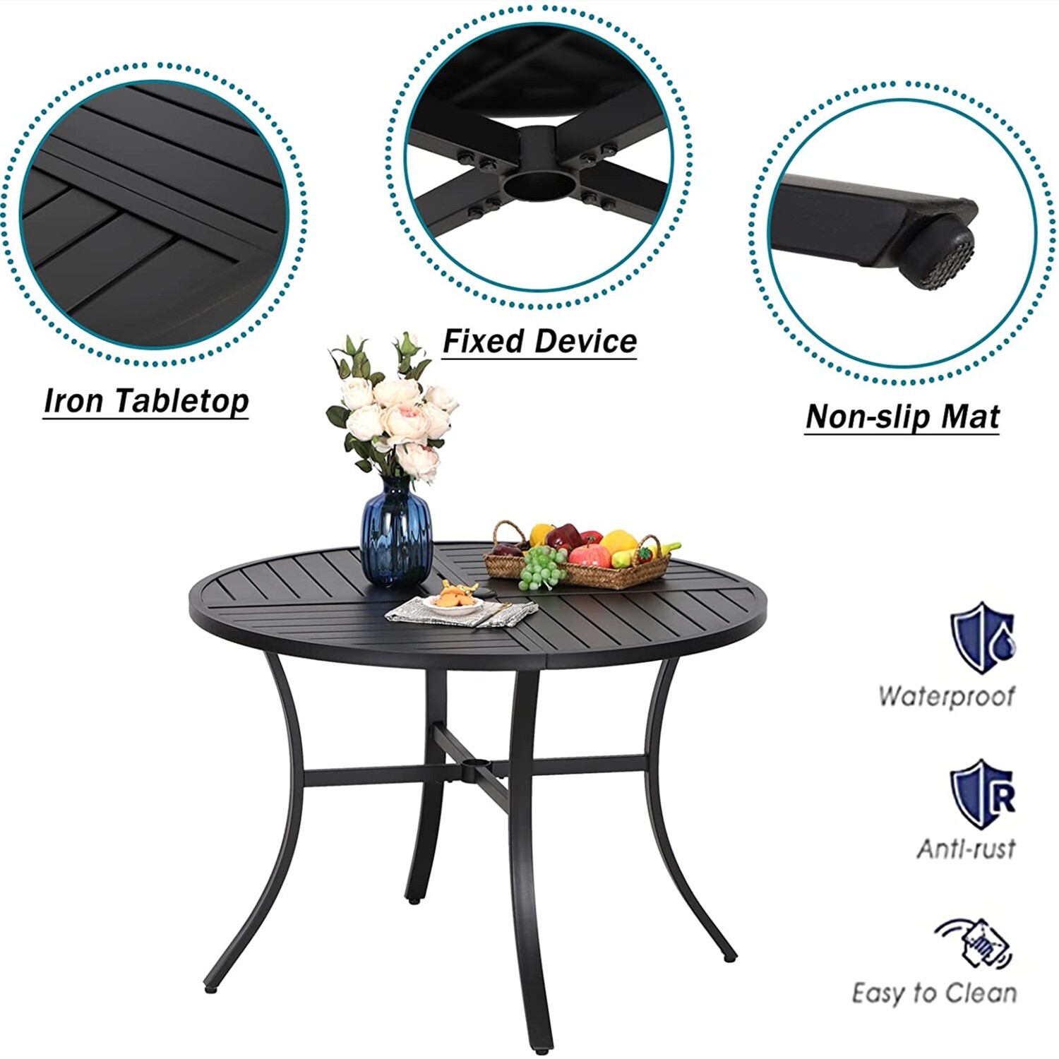 5 Piece Outdoor Dining Set Pat - Outdoor Furniture Year Round บทวิจารณ์และราคา