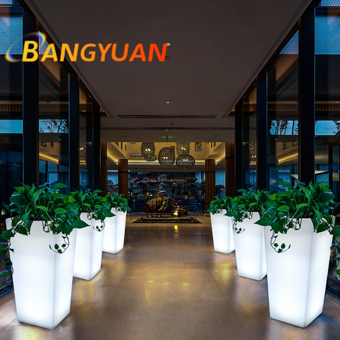 LED Glowing Garden Flower Pot  - Outdoor Furniture Balcony บทวิจารณ์และราคา