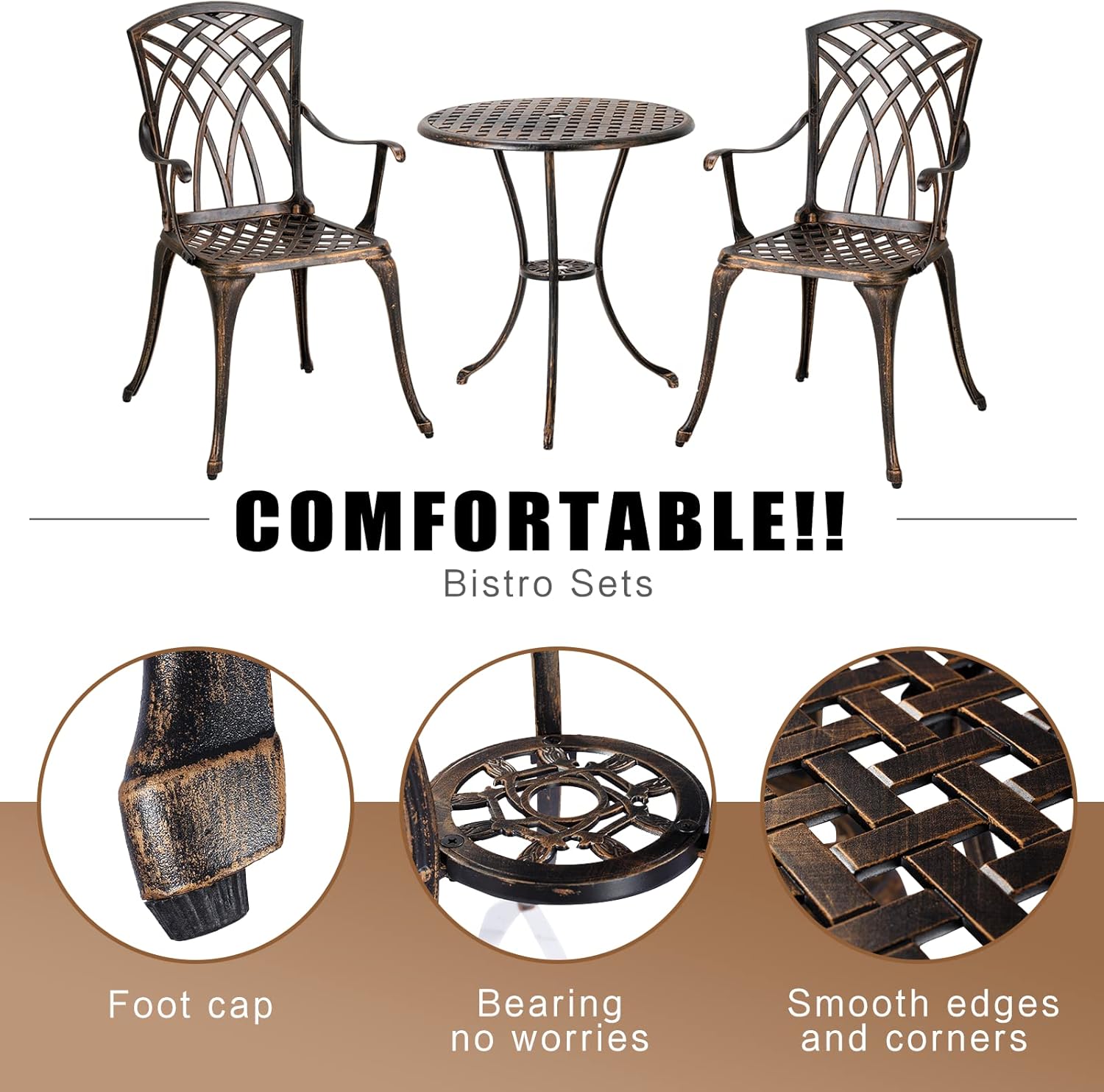 Bronze rust-resistant cast alu - Outdoor Furniture Patio บทวิจารณ์และราคา