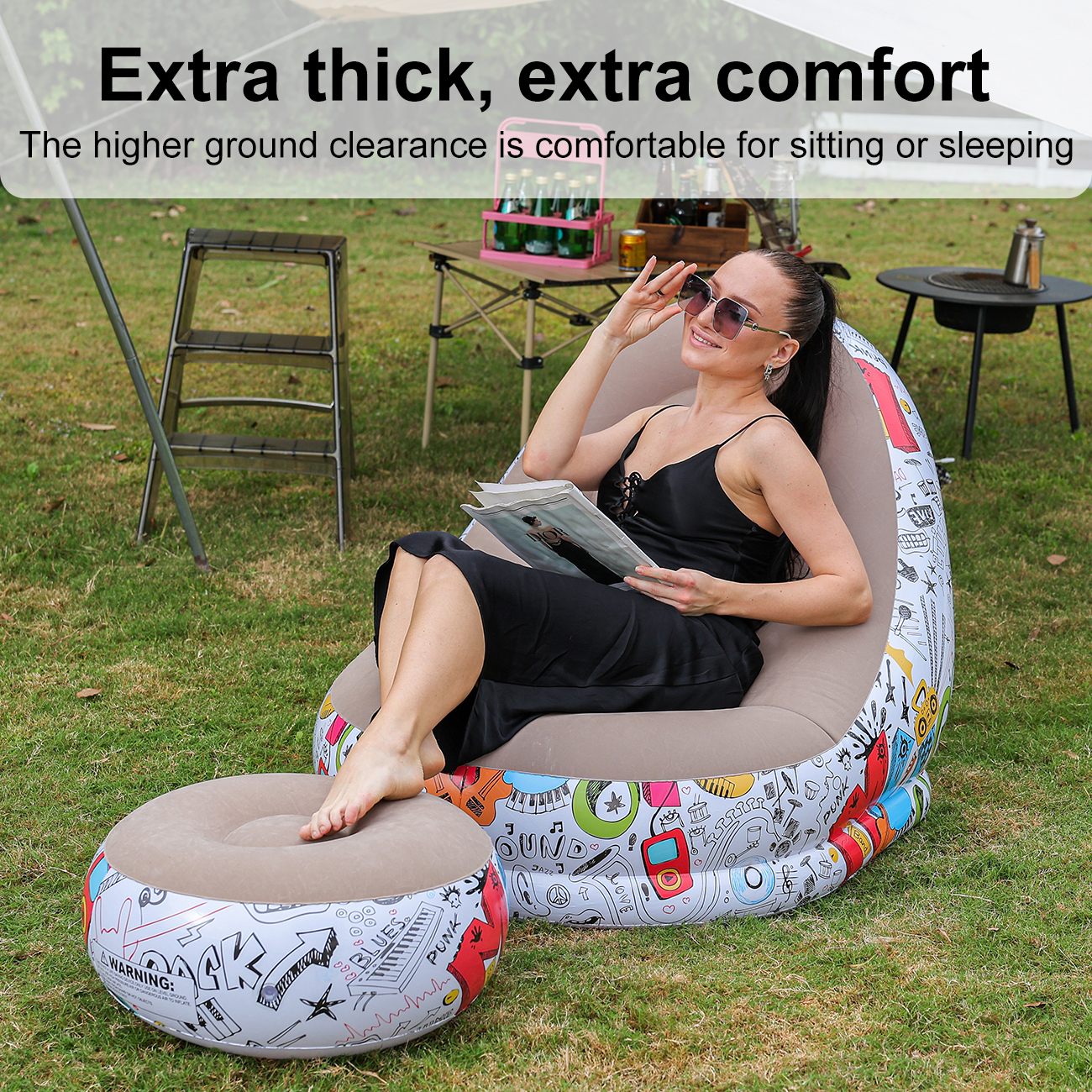 1PC Inflatable Lounger Chair w - Outdoor Furniture Arhaus บทวิจารณ์และราคา