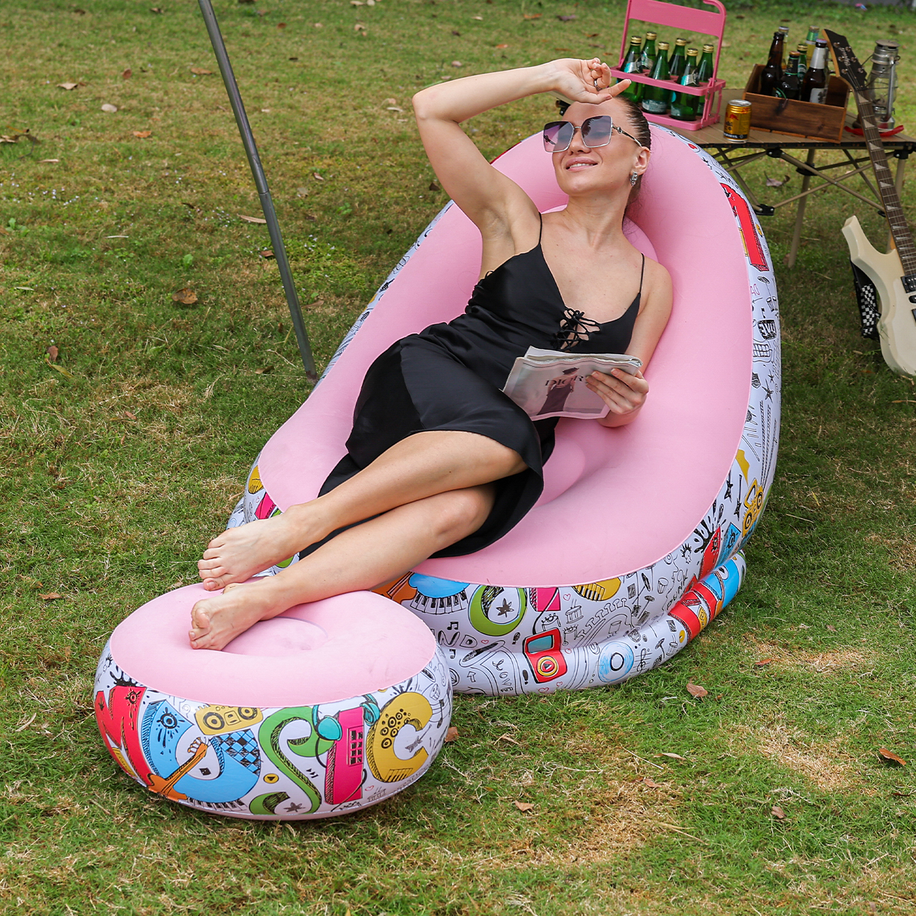 1PC Inflatable Lounger Chair w - Outdoor Furniture Arhaus บทวิจารณ์และราคา