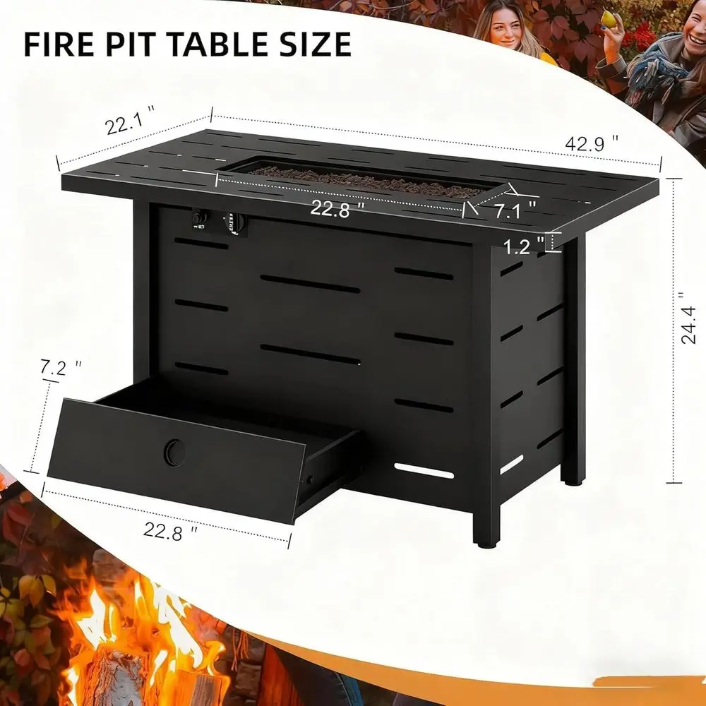4-Piece Outdoor Patio Furnitur - Outdoor Furniture Fire Pit บทวิจารณ์และราคา
