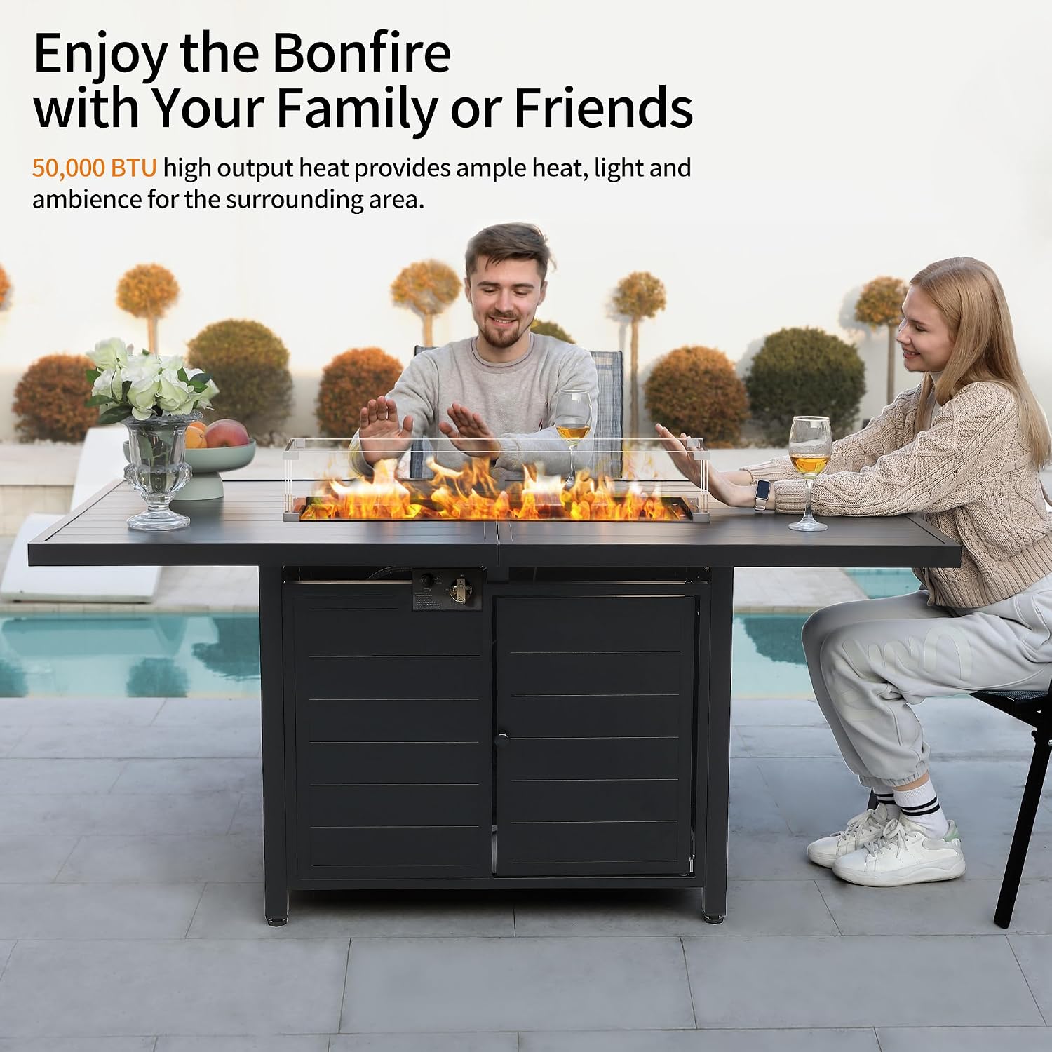 7 Pieces Patio Furniture Set w - Outdoor Furniture Fire Pit บทวิจารณ์และราคา