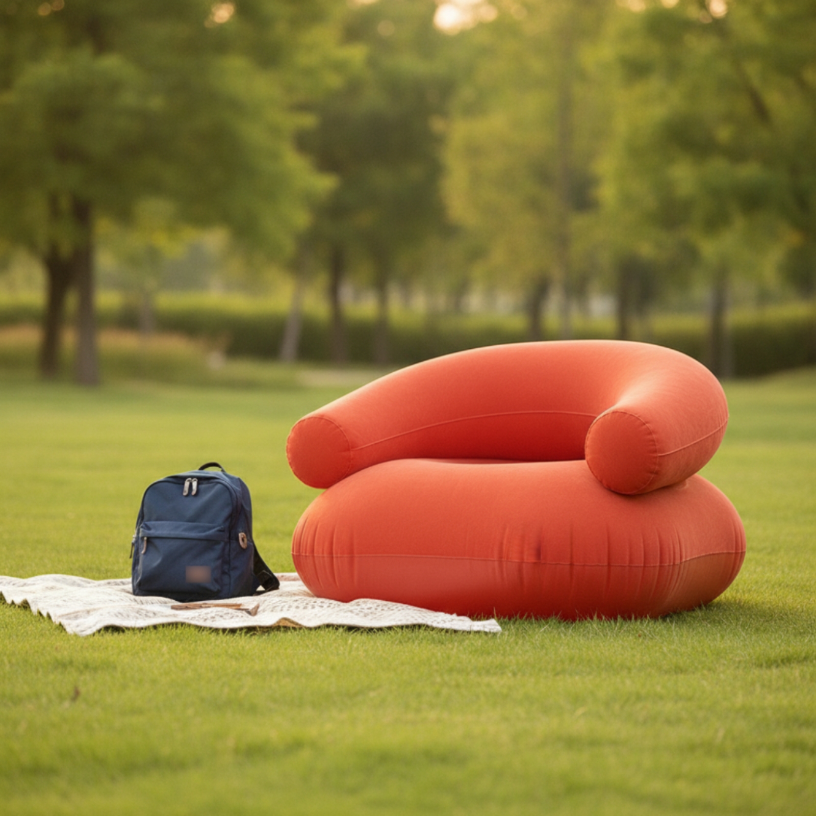 Inflatable Sofa Flocked Air So - Outdoor Furniture Balcony บทวิจารณ์และราคา