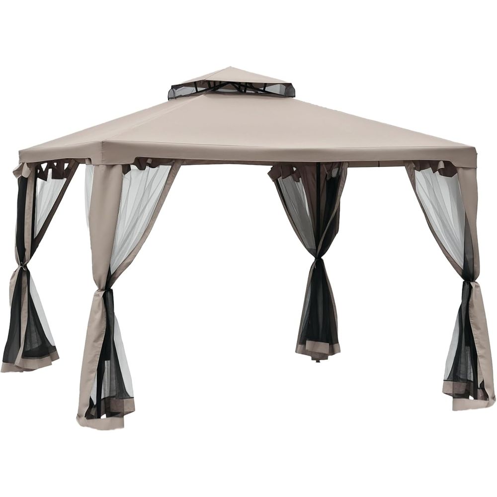 9.6' x 9.6' Patio Gazebo, Outd - Outdoor Furniture Patio บทวิจารณ์และราคา