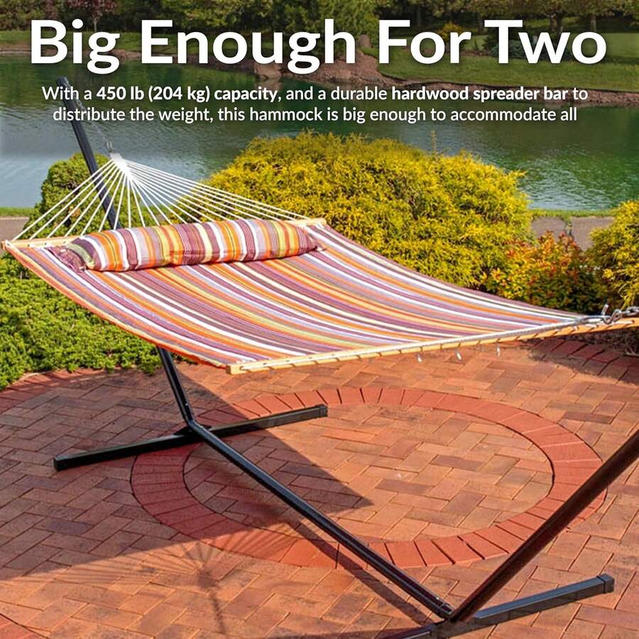 Double Hammock With Spreader B - Outdoor Furniture Quick Dry บทวิจารณ์และราคา