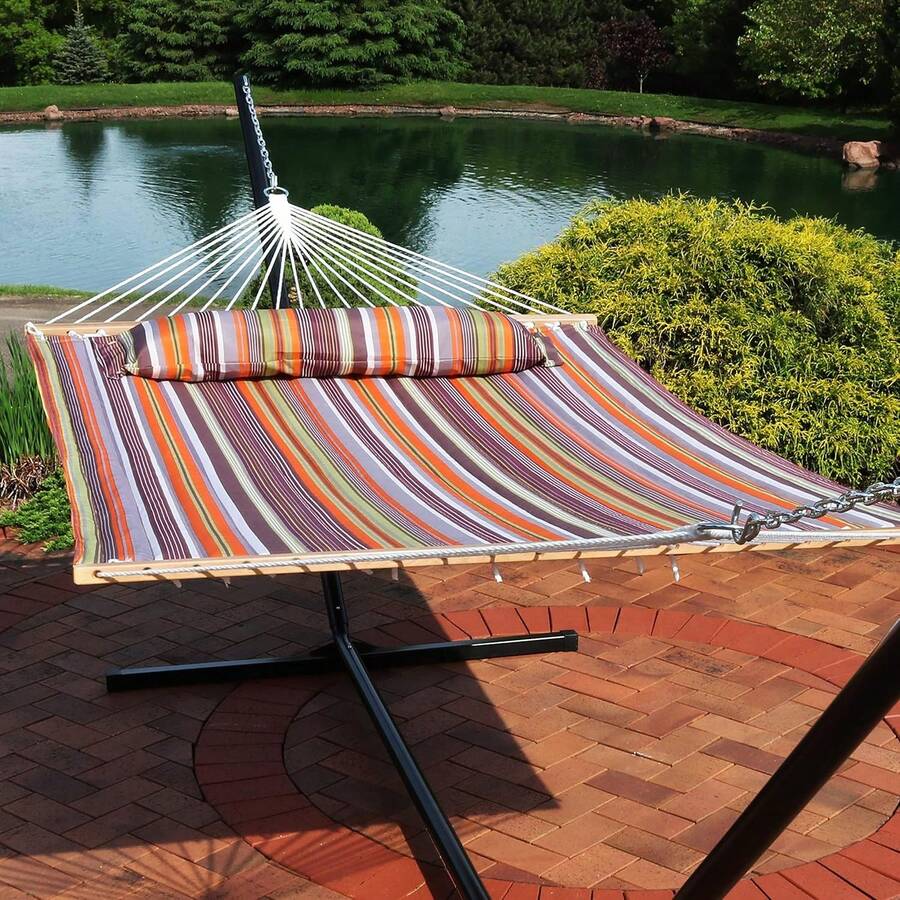 Double Hammock With Spreader B - Outdoor Furniture Quick Dry บทวิจารณ์และราคา