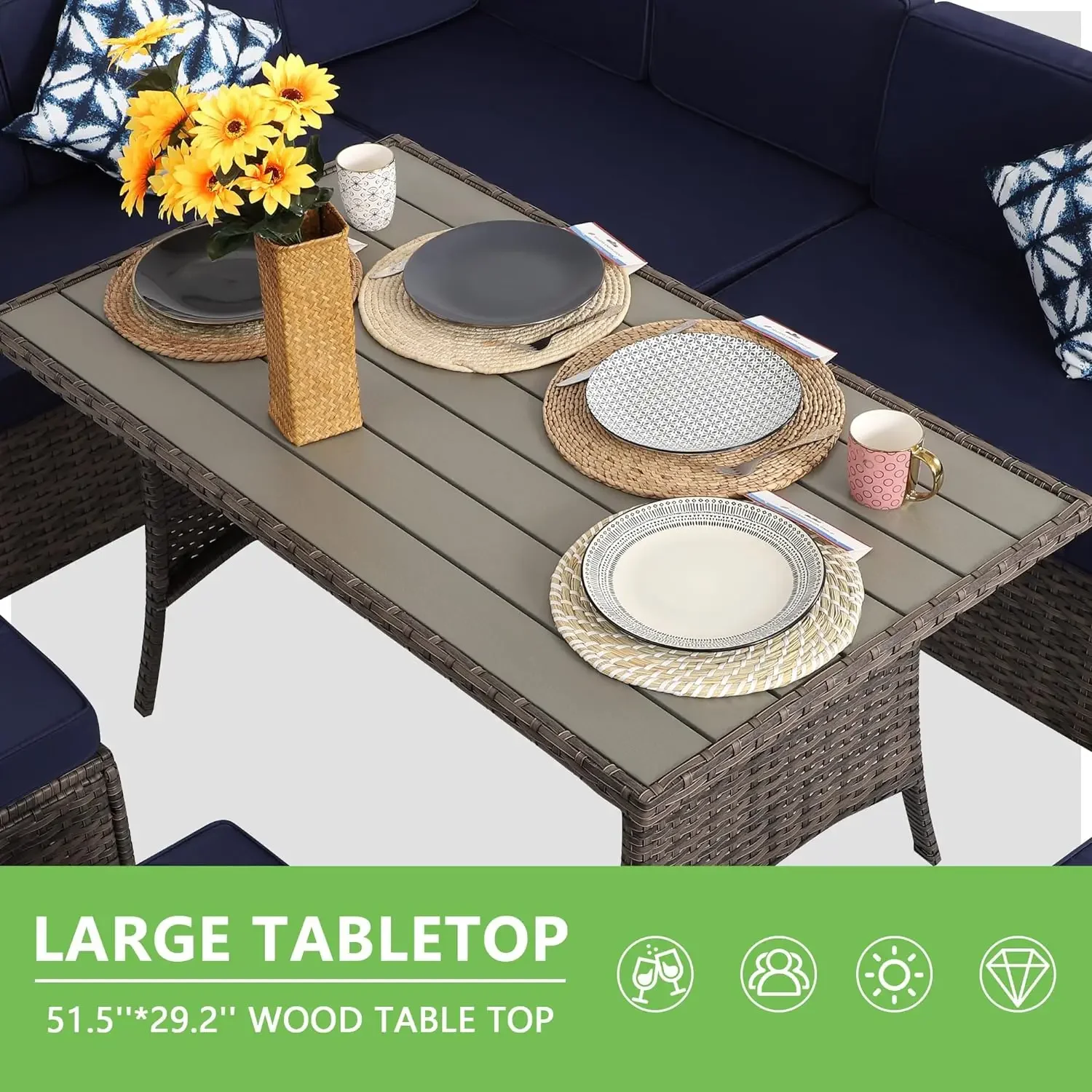 # Hot Patio Furniture Set, 7 P - Outdoor Furniture Loveseat บทวิจารณ์และราคา