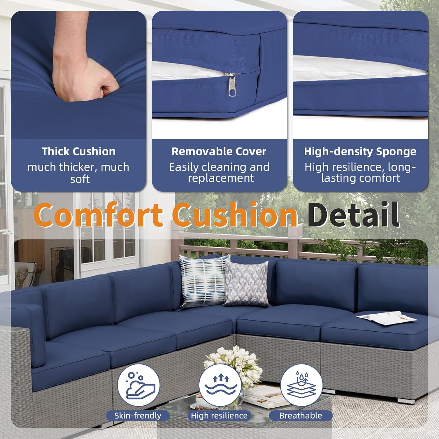 7-Piece Outdoor Patio Furnitur - Outdoor Furniture Rattan บทวิจารณ์และราคา