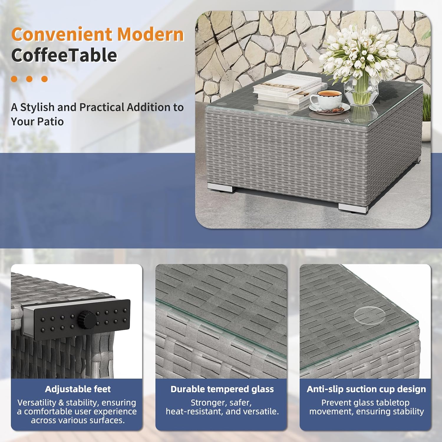 7-Piece Outdoor Patio Furnitur - Outdoor Furniture Rattan บทวิจารณ์และราคา