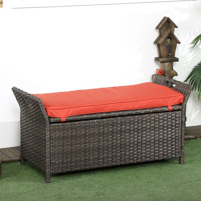 29 Gallon Patio Wicker Storage - Outdoor Furniture Rattan บทวิจารณ์และราคา