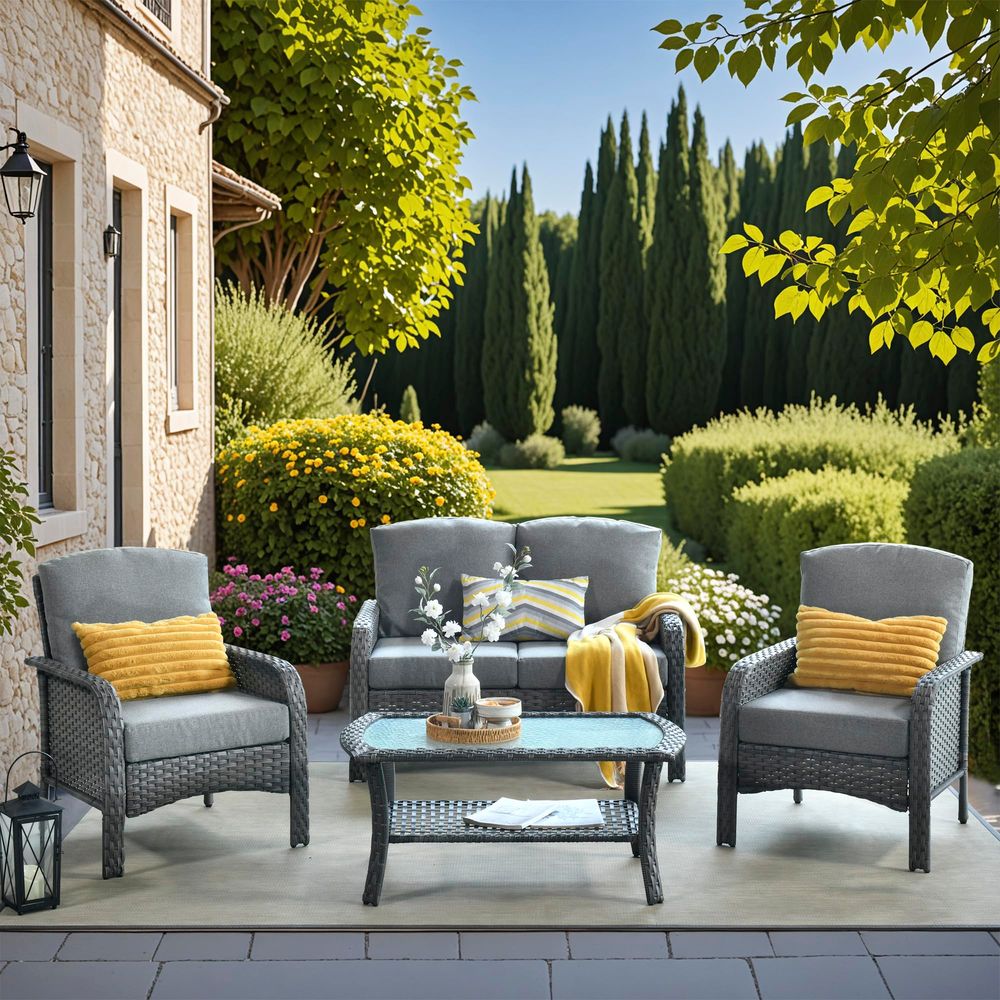 Pieces Wicker Patio Furniture  - Outdoor Furniture Loveseat บทวิจารณ์และราคา