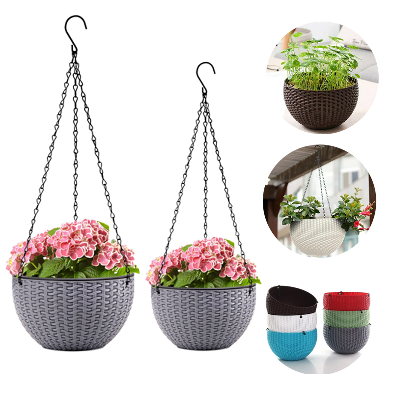 Round Hanging Basket Resin Pla - Outdoor Furniture Balcony บทวิจารณ์และราคา