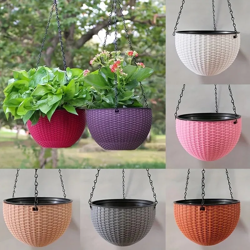 Round Hanging Basket Resin Pla - Outdoor Furniture Balcony บทวิจารณ์และราคา