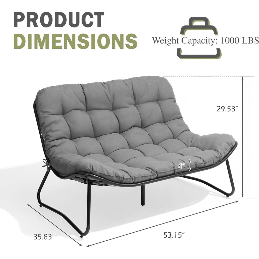 Outdoor Loveseat, 2-Seat Soa w - Outdoor Furniture Loveseat บทวิจารณ์และราคา