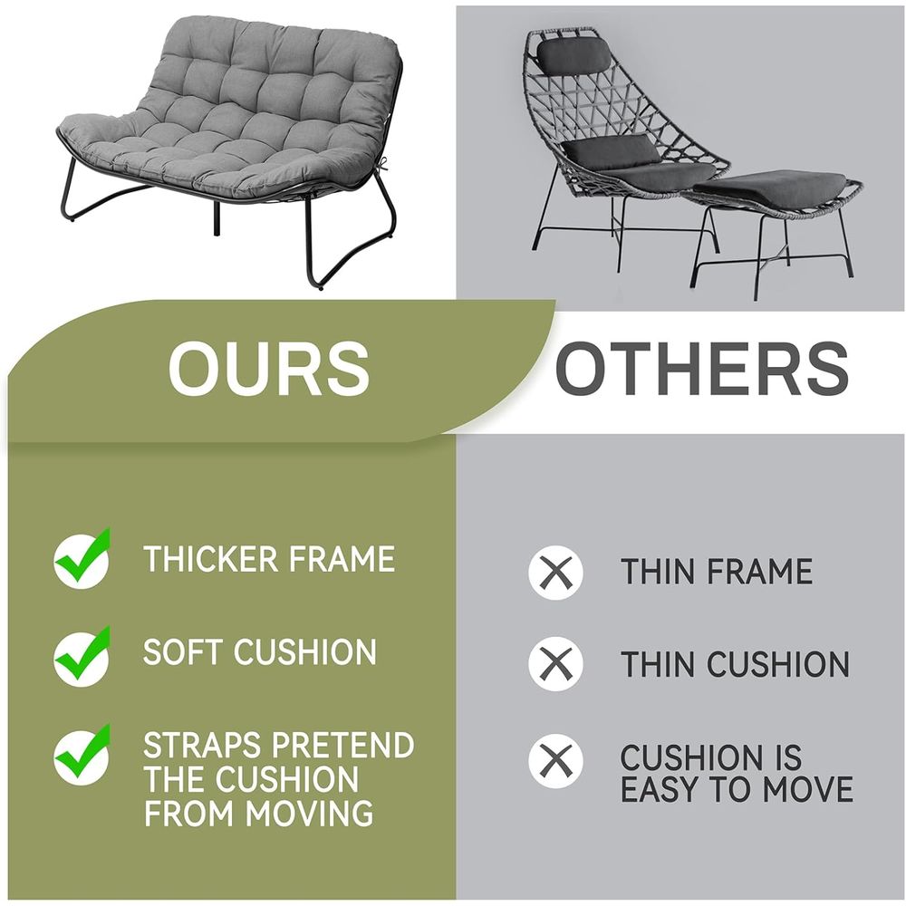 Outdoor Loveseat, 2-Seat Soa w - Outdoor Furniture Loveseat บทวิจารณ์และราคา