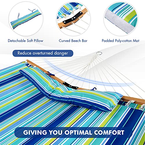 10.5 Feet Double Hammock With  - Outdoor Furniture Quick Dry บทวิจารณ์และราคา