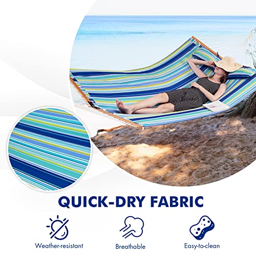 10.5 Feet Double Hammock With  - Outdoor Furniture Quick Dry บทวิจารณ์และราคา