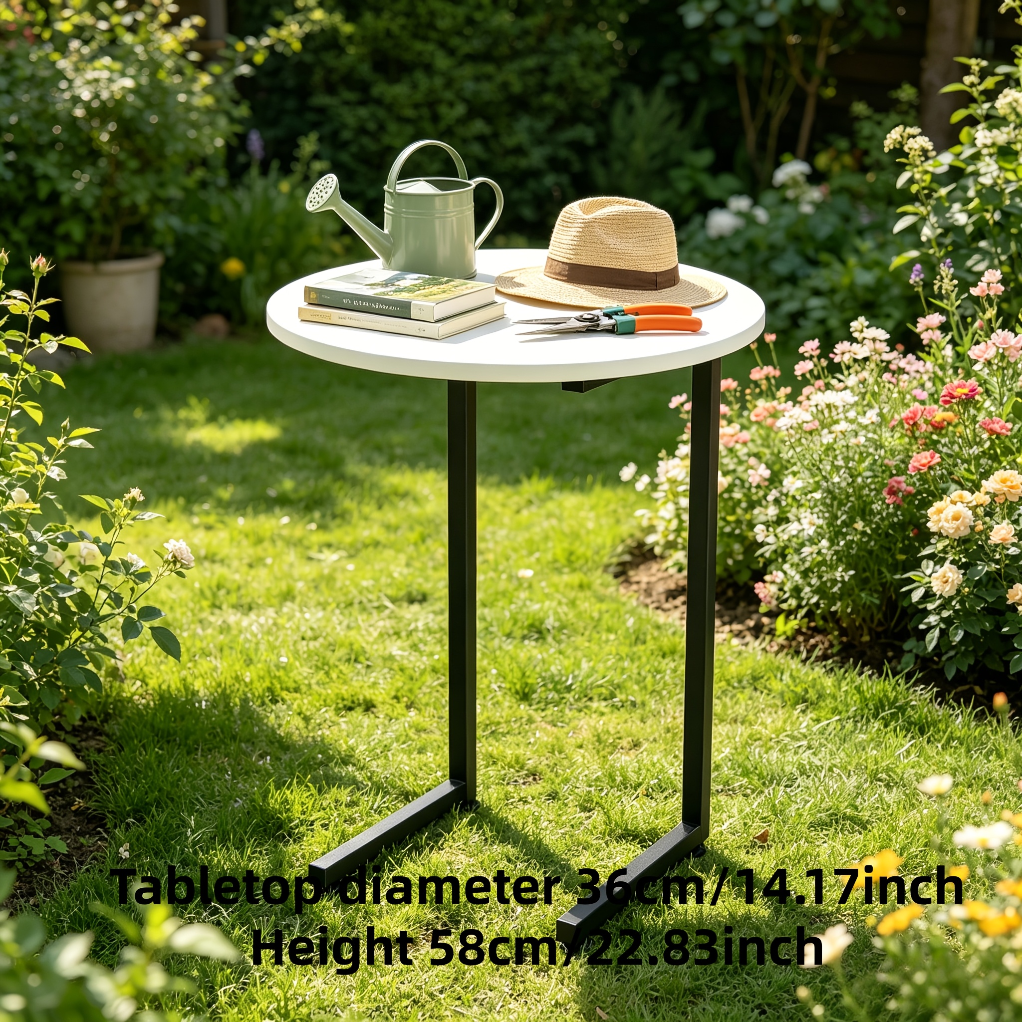 Outdoor Round Side Table with  - Outdoor Furniture Year Round บทวิจารณ์และราคา