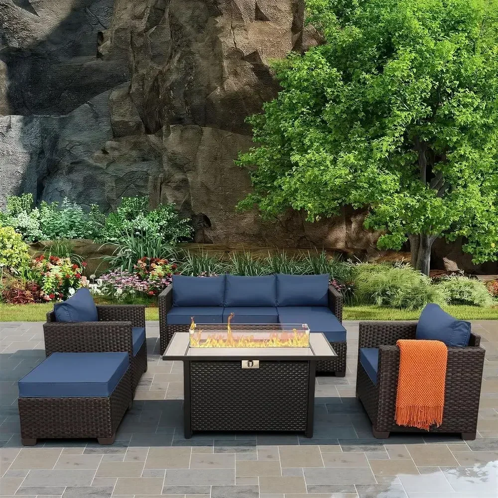 6-Piece Outdoor Patio Furnitur - Outdoor Furniture Fire Pit บทวิจารณ์และราคา