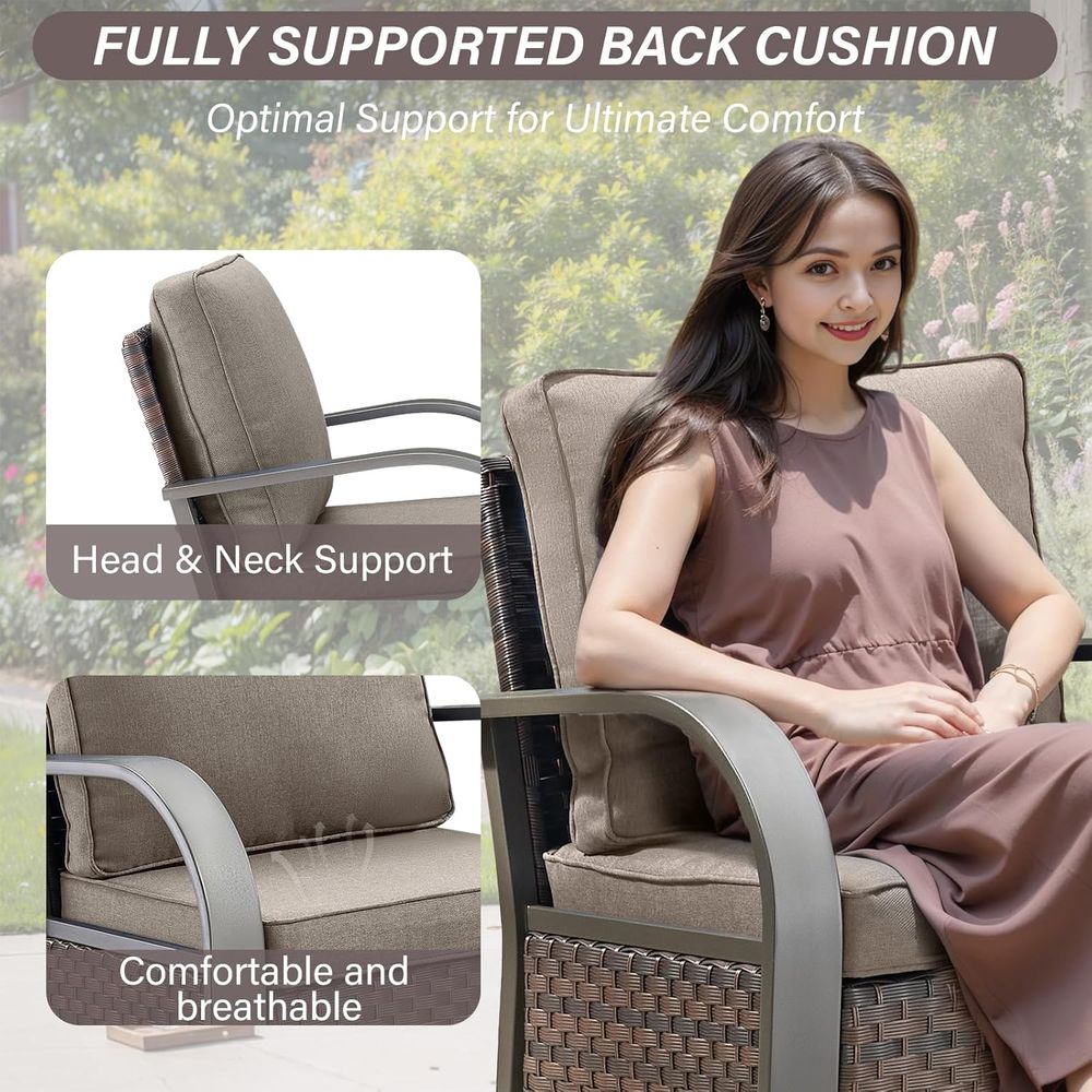 5-Piece Patio Furniture Set wi - Outdoor Furniture Fire Pit บทวิจารณ์และราคา